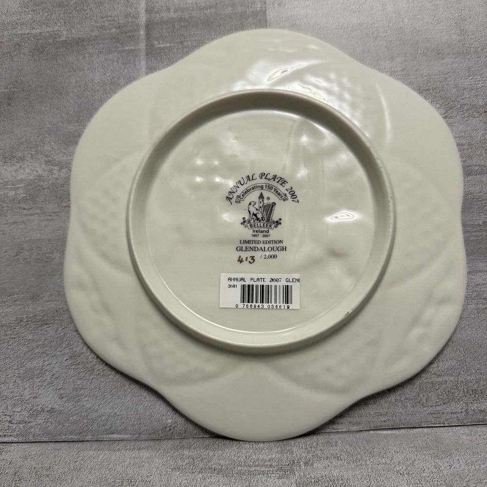 150 Years Anniversary BELLEEK Plate 2007 Christmas at Blarney Ireland #471/2000 - Picture 4 of 5
